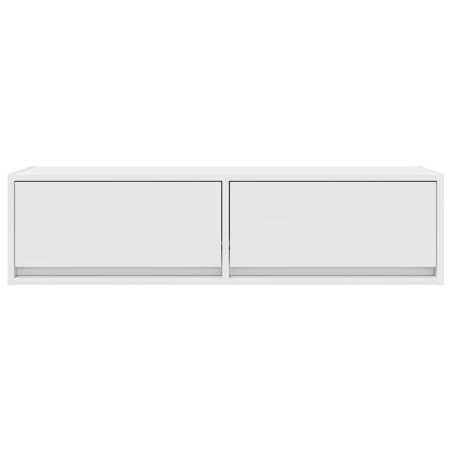 Tv-Kast Met Lade Bewerkt Hout Wit