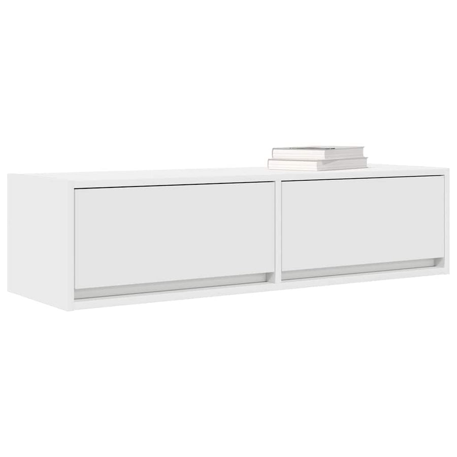 Tv-Kast Met Lade Bewerkt Hout Wit
