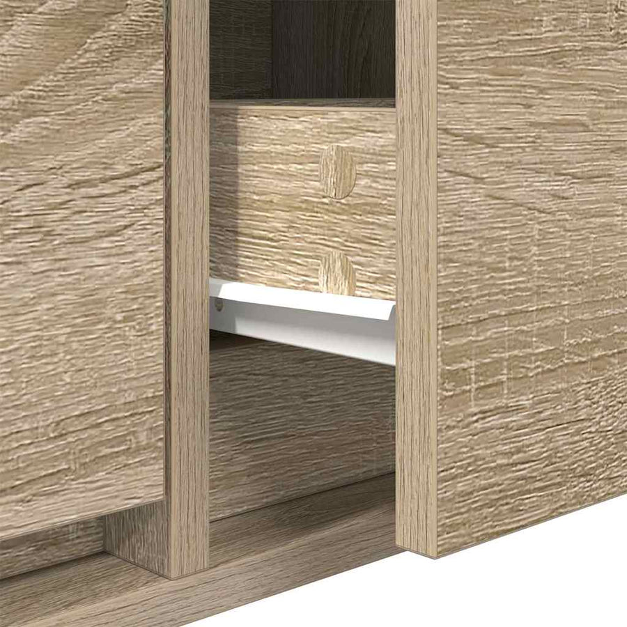 Tv-Kast Met Lade Bewerkt Hout Sonoma eiken
