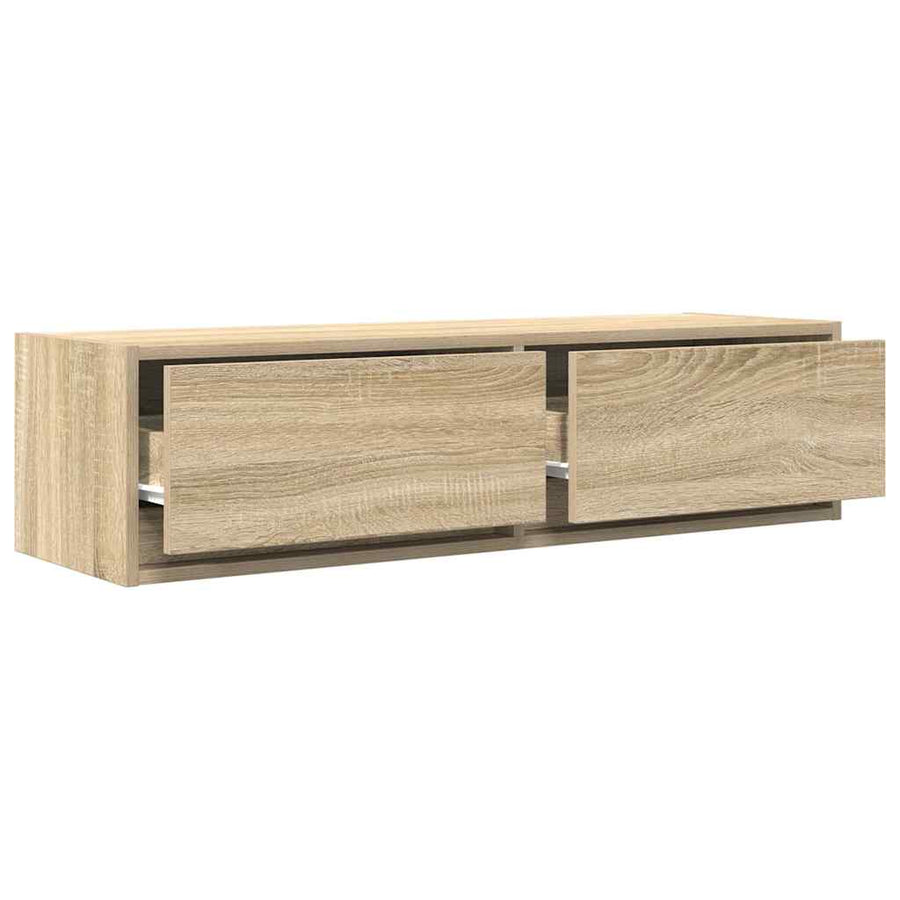 Tv-Kast Met Lade Bewerkt Hout Sonoma eiken