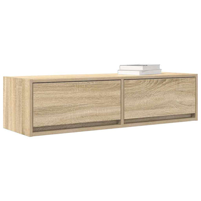 Tv-Kast Met Lade Bewerkt Hout Sonoma eiken