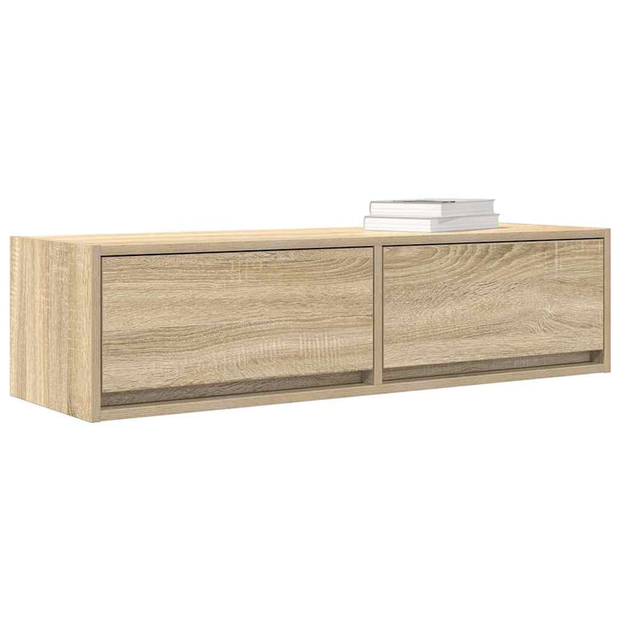 Tv-Kast Met Lade Bewerkt Hout Sonoma eiken
