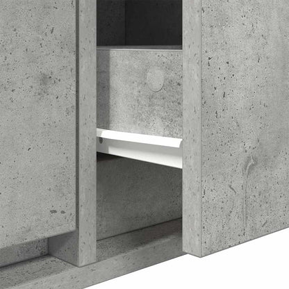 TV-kast met lade Betongrijs 100 x 31 x 25,5 cm Bewerkt hout
