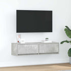 Tv-kast 100x31x25,5 cm betongrijs bewerkt hout