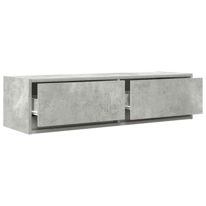 TV-kast met lade Betongrijs 100 x 31 x 25,5 cm Bewerkt hout