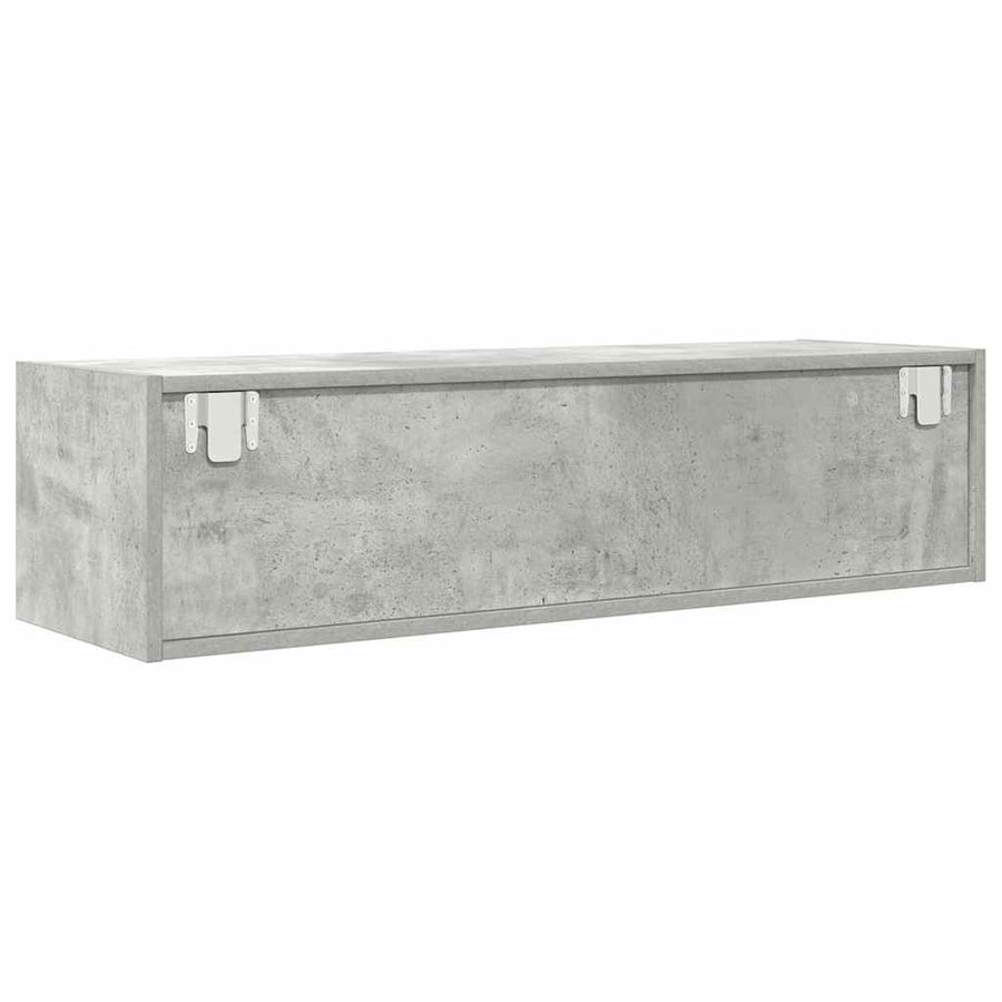 TV-kast met lade Betongrijs 100 x 31 x 25,5 cm Bewerkt hout