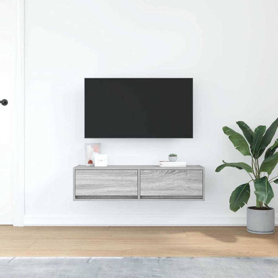 TV-kast met lade Grijs sonoma 100 x 31 x 25,5 cm Bewerkt hout