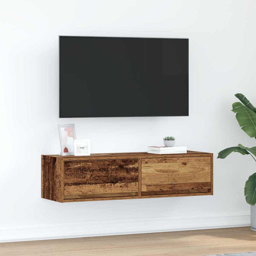 Tv-Kast Met Lade Bewerkt Hout Oud hout