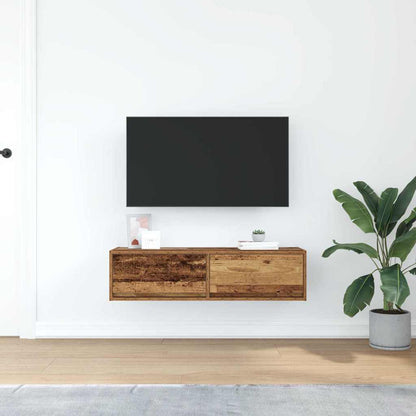 Tv-Kast Met Lade Bewerkt Hout Oud hout