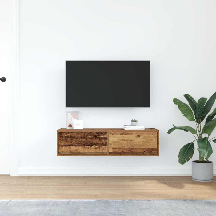 Tv-Kast Met Lade Bewerkt Hout Oud hout