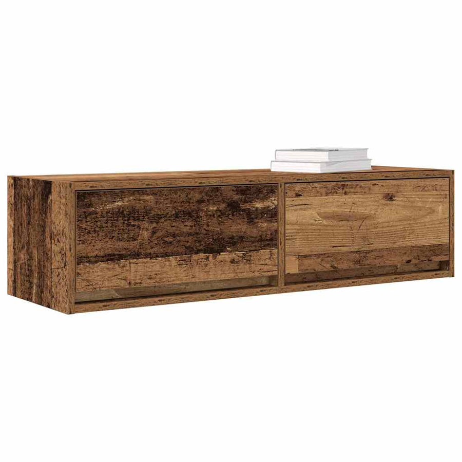 Tv-Kast Met Lade Bewerkt Hout Oud hout