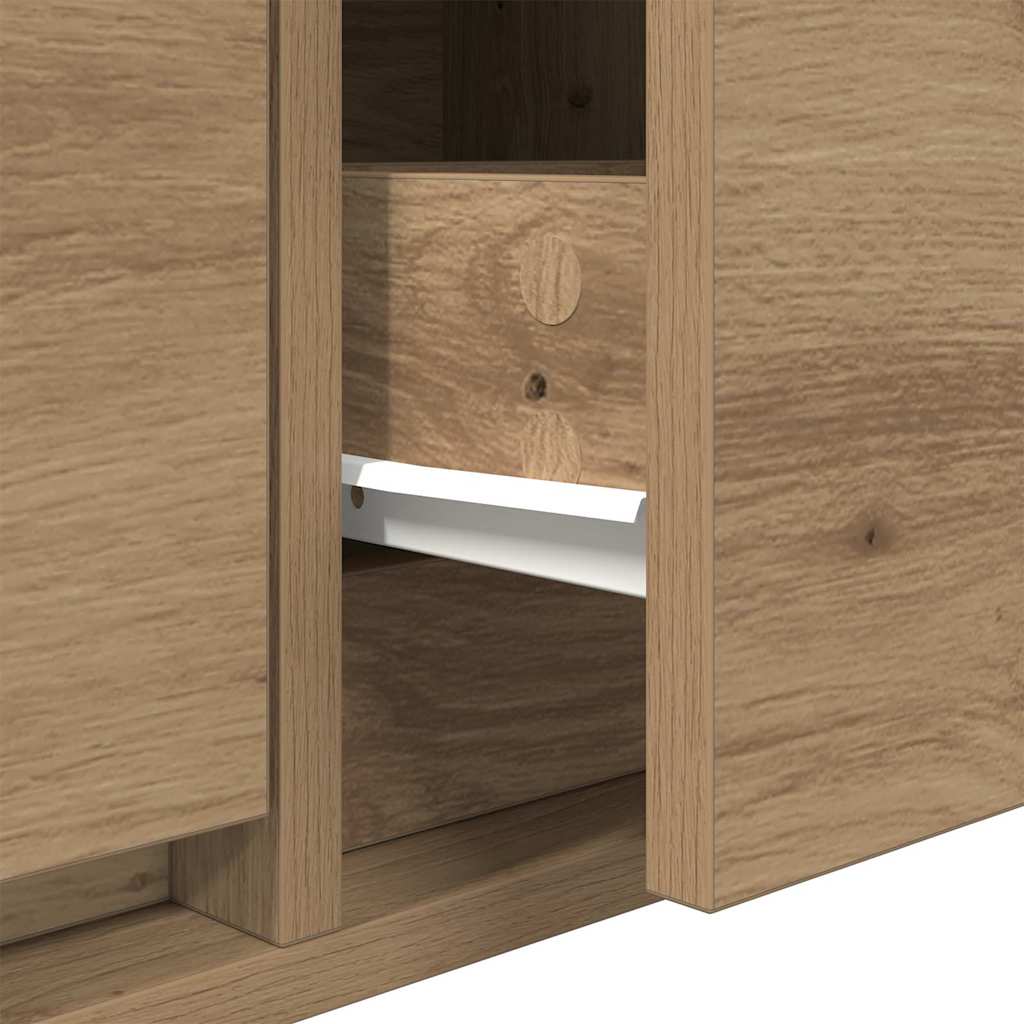 Tv-Kast Bewerkt Hout artisanaal eikenkleurig
