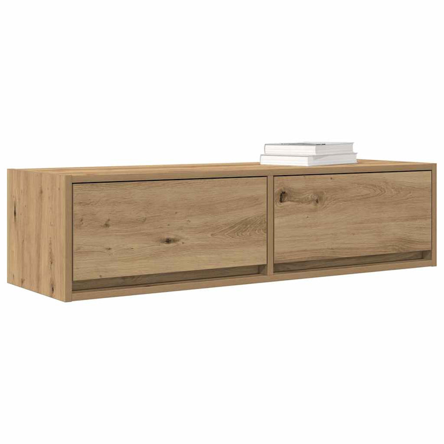 Tv-Kast Bewerkt Hout artisanaal eikenkleurig