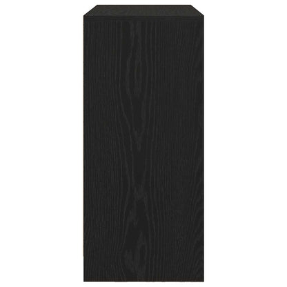 Dressoir met lade 80x34x76 cm spaanplaat zwart eikenkleurig
