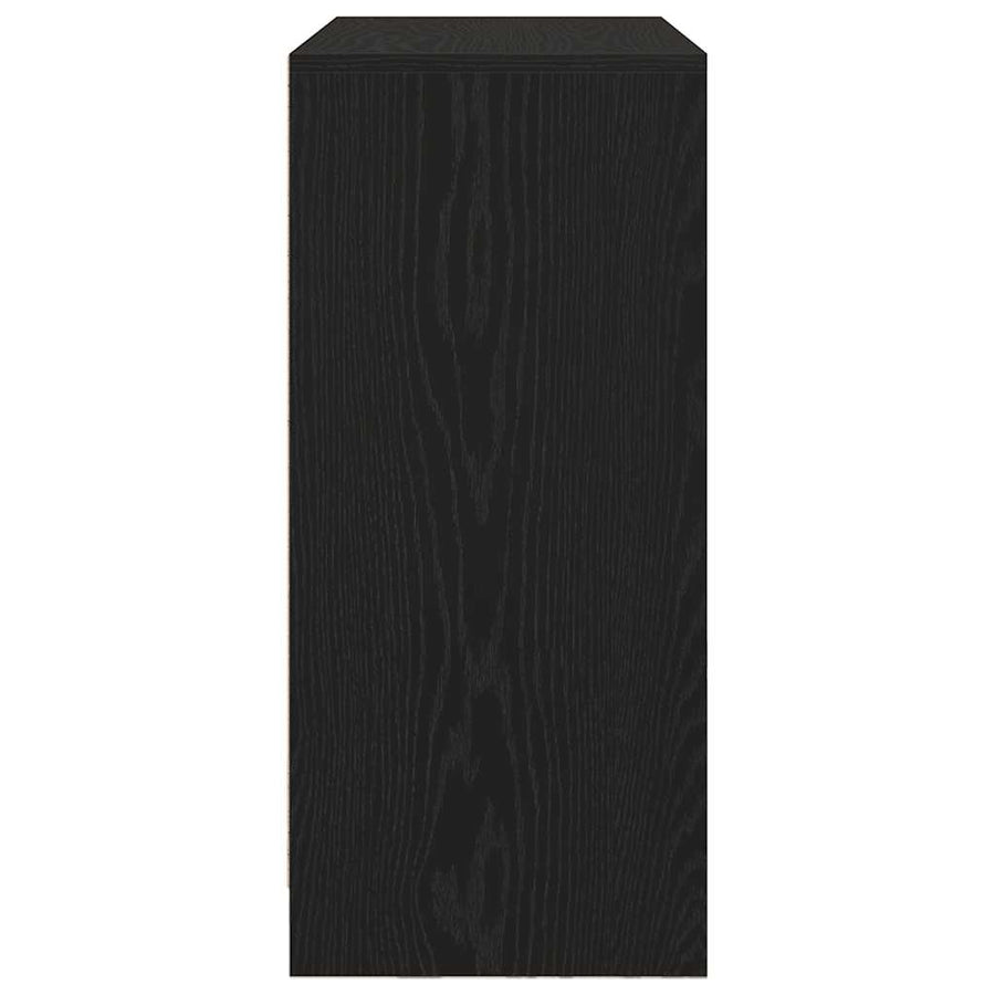 Dressoir met lade 80x34x76 cm spaanplaat zwart eikenkleurig