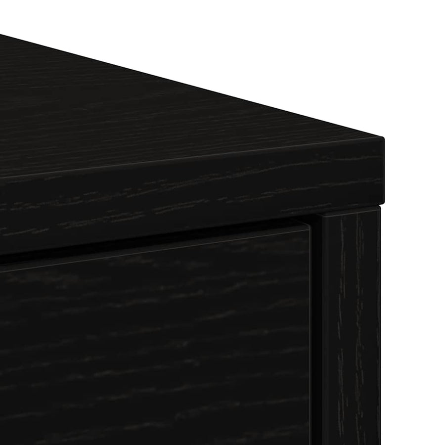Dressoir met lade 80x34x76 cm spaanplaat zwart eikenkleurig