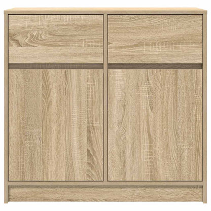 Dressoir met lade 80x34x76 cm spaanplaat sonoma eikenkleurig