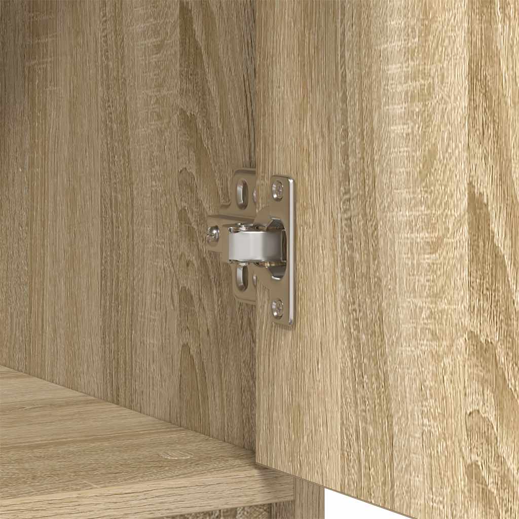 Dressoir met lade 80x34x76 cm spaanplaat sonoma eikenkleurig