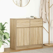 Dressoir 80x34x76 cm spaanplaat sonoma eikenkleurig