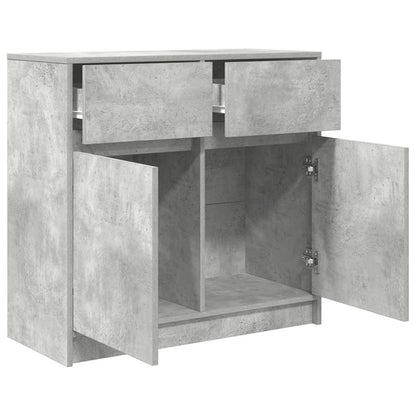 Dressoir met lade 80x34x76 cm spaanplaat betongrijs