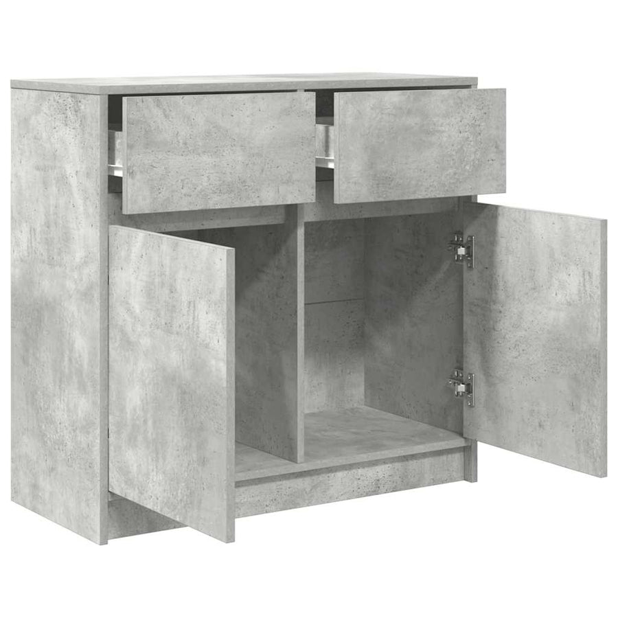 Dressoir met lade 80x34x76 cm spaanplaat betongrijs