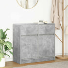 Sideboard with drawer 80x34x76 cm chipboard concrete grey