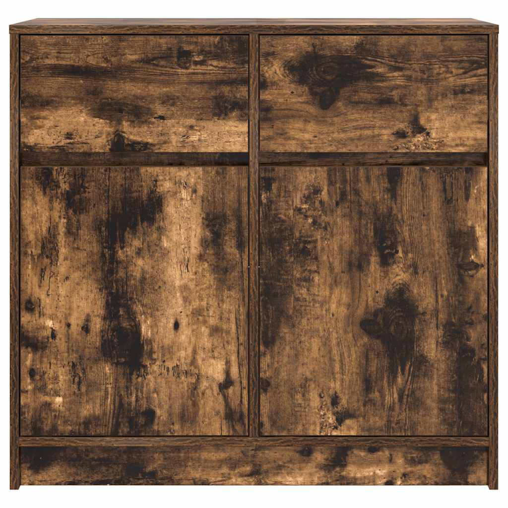 Dressoir met lade 80x34x76 cm spaanplaat gerookt eikenkleurig
