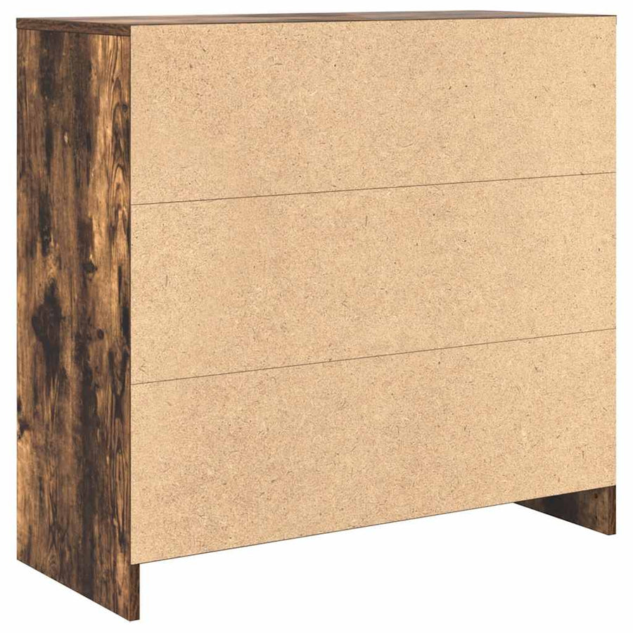 Dressoir met lade 80x34x76 cm spaanplaat gerookt eikenkleurig