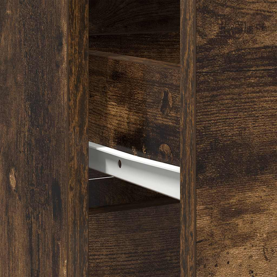 Dressoir met lade 80x34x76 cm spaanplaat gerookt eikenkleurig