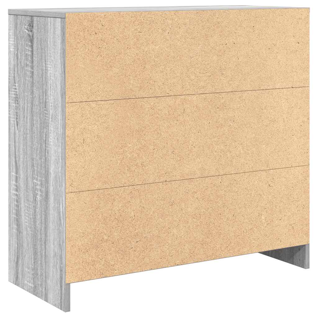 Dressoir met lade 80x34x76 cm spaanplaat grijs sonoma