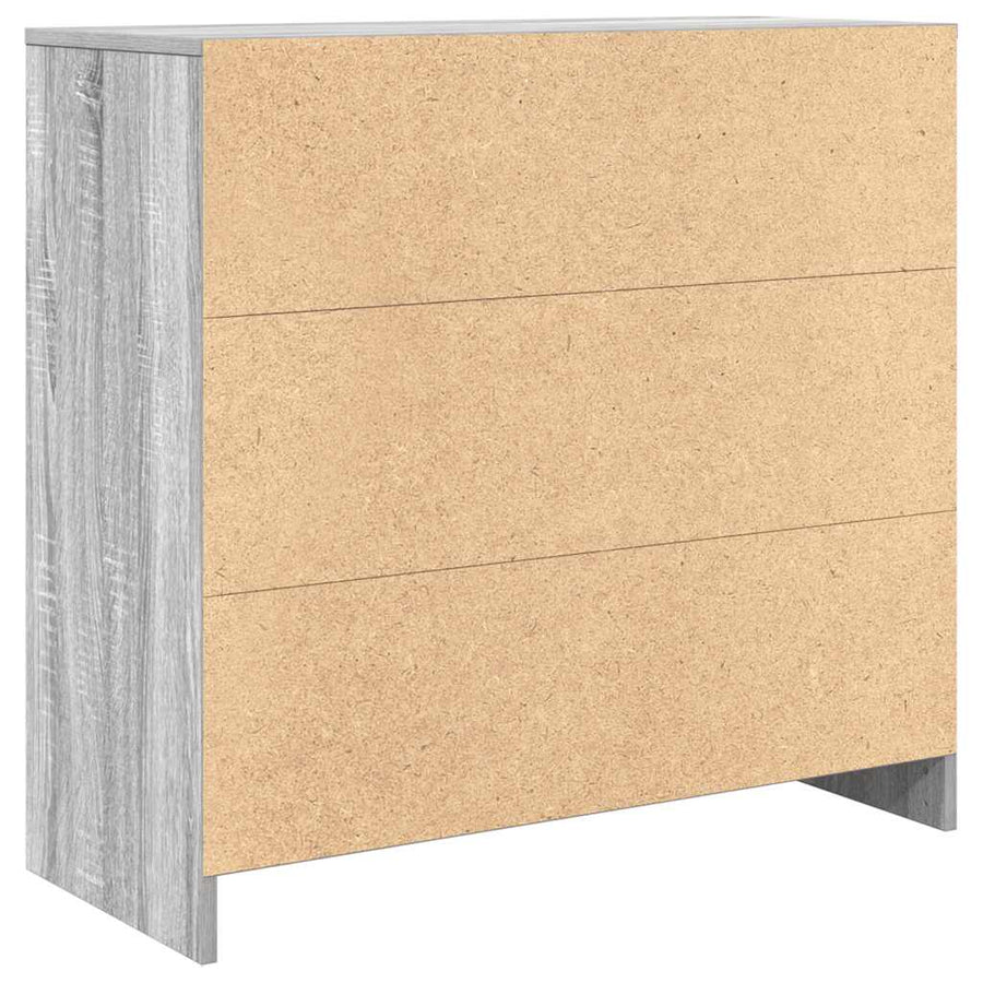Dressoir met lade 80x34x76 cm spaanplaat grijs sonoma