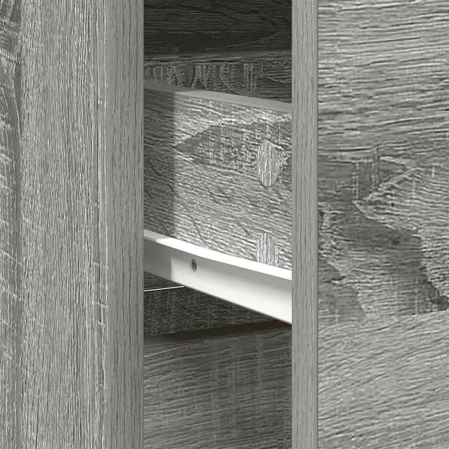 Dressoir met lade 80x34x76 cm spaanplaat grijs sonoma