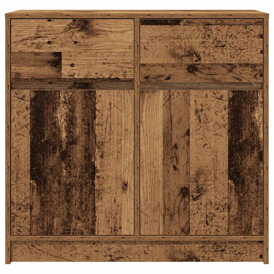 Dressoir met lade 80x34x76 cm spaanplaat oud hout