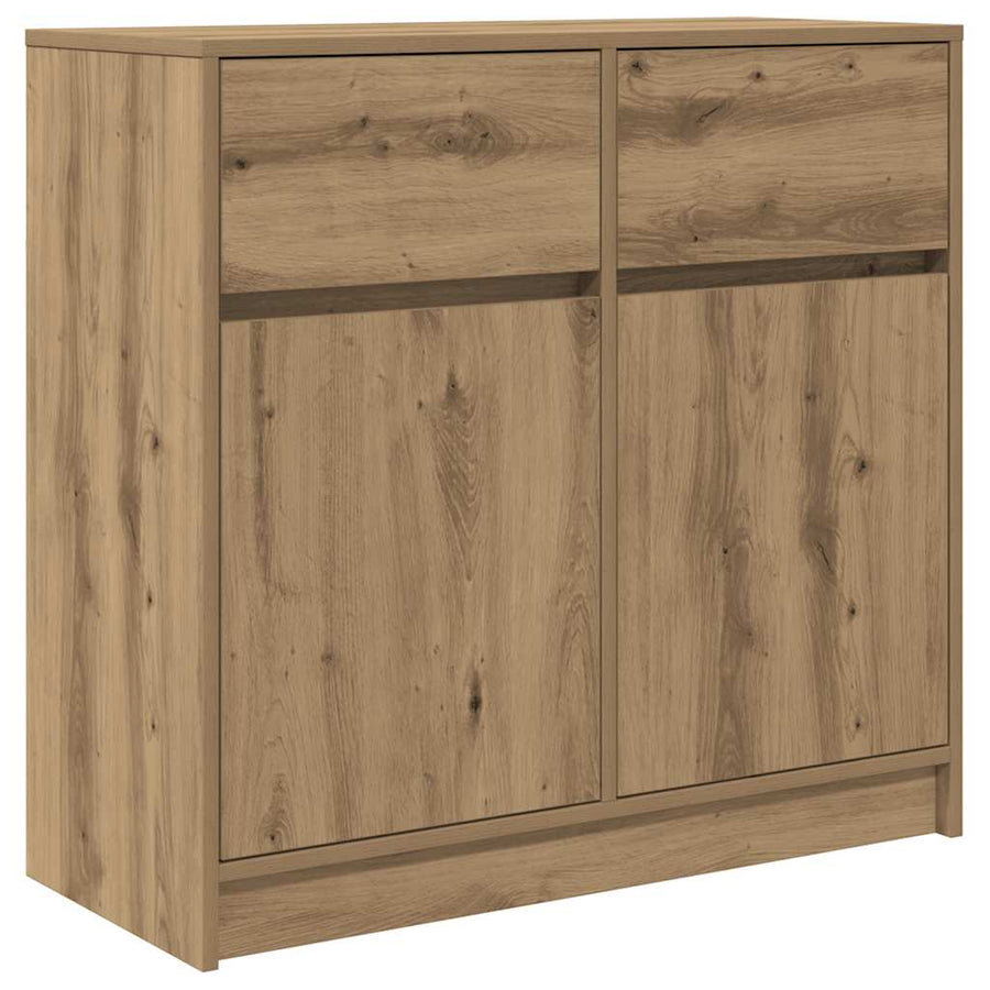 Dressoir lade 80x34x76 cm spaanplaat artisanaal eikenkleurig