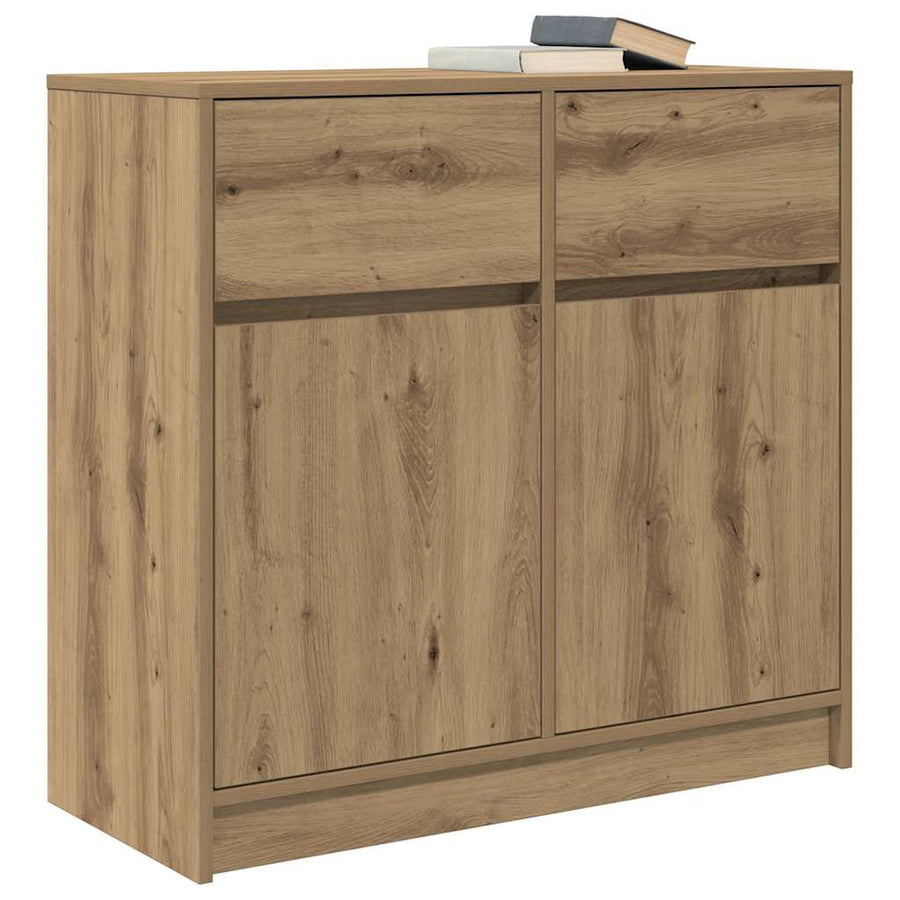 Dressoir lade 80x34x76 cm spaanplaat artisanaal eikenkleurig