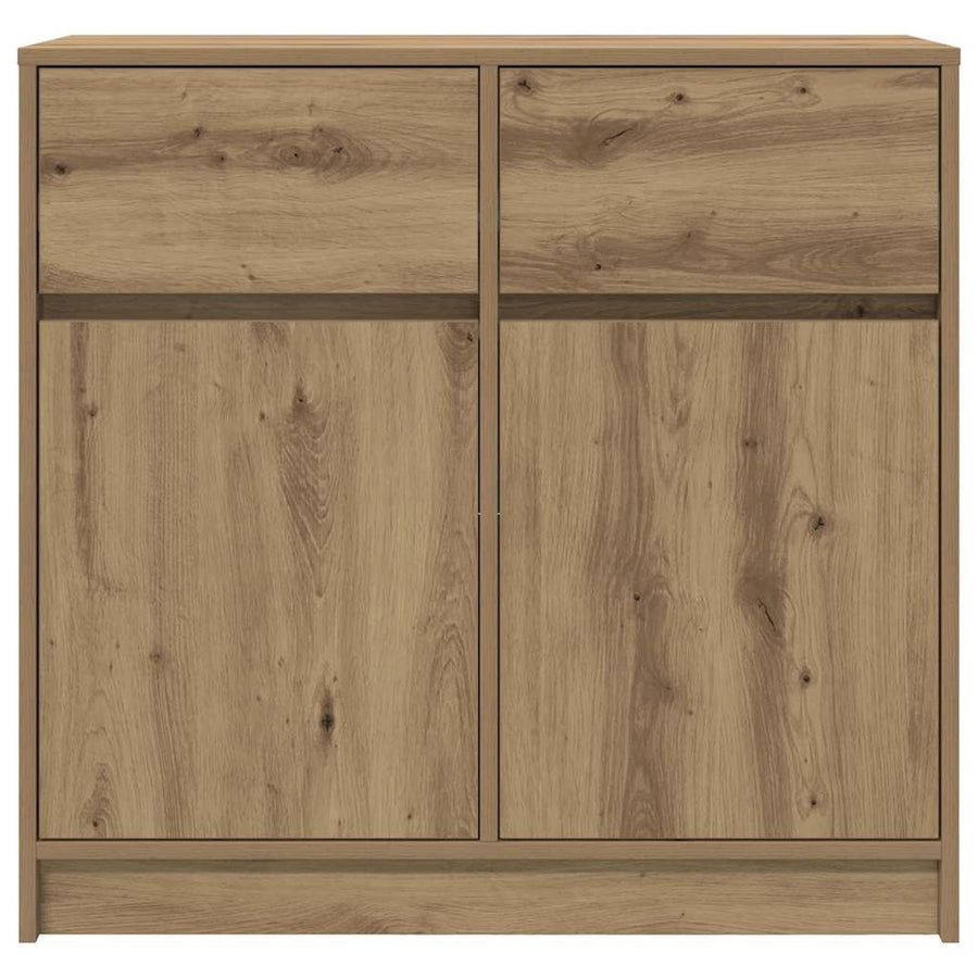 Dressoir lade 80x34x76 cm spaanplaat artisanaal eikenkleurig