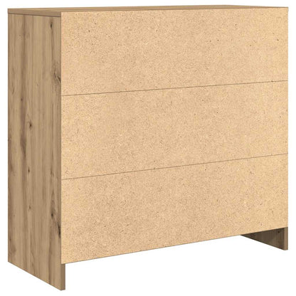 Dressoir lade 80x34x76 cm spaanplaat artisanaal eikenkleurig