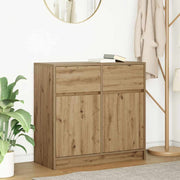 Dressoir 80x34x76 cm spaanplaat artisanaal eiken