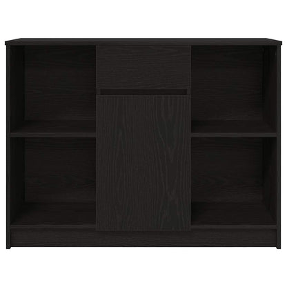 Dressoir met lade 101x35x76 cm spaanplaat zwart eikenkleurig