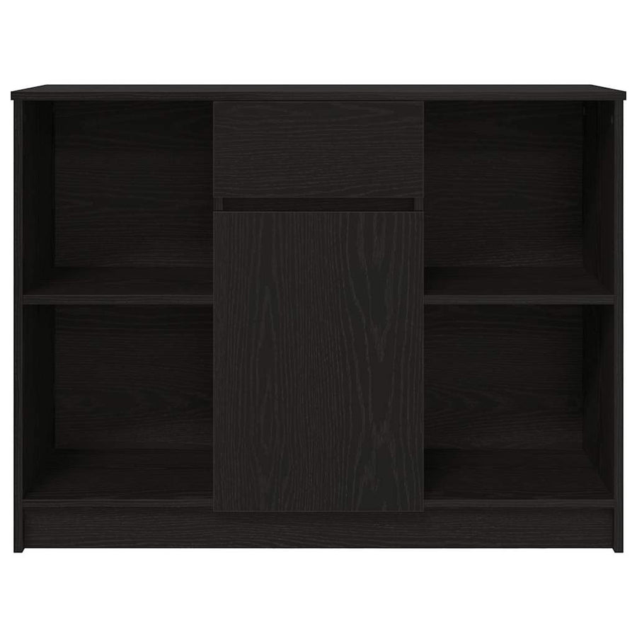 Dressoir met lade 101x35x76 cm spaanplaat zwart eikenkleurig