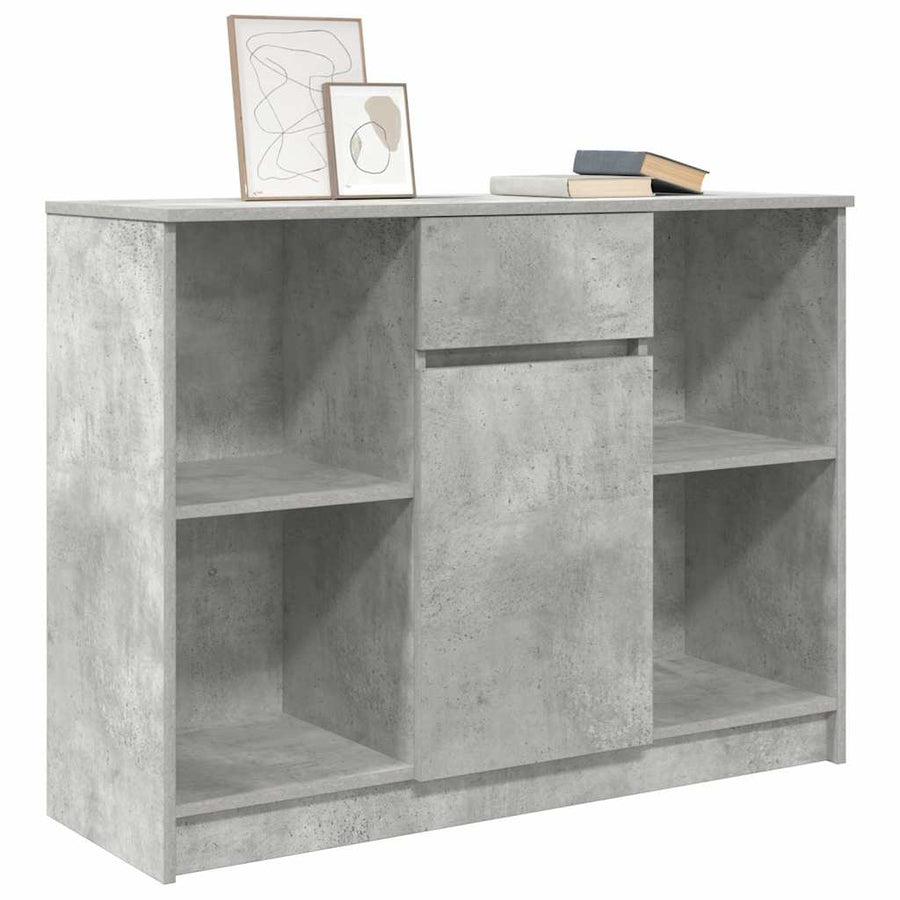 Dressoir met lade 101x35x76 cm spaanplaat betongrijs