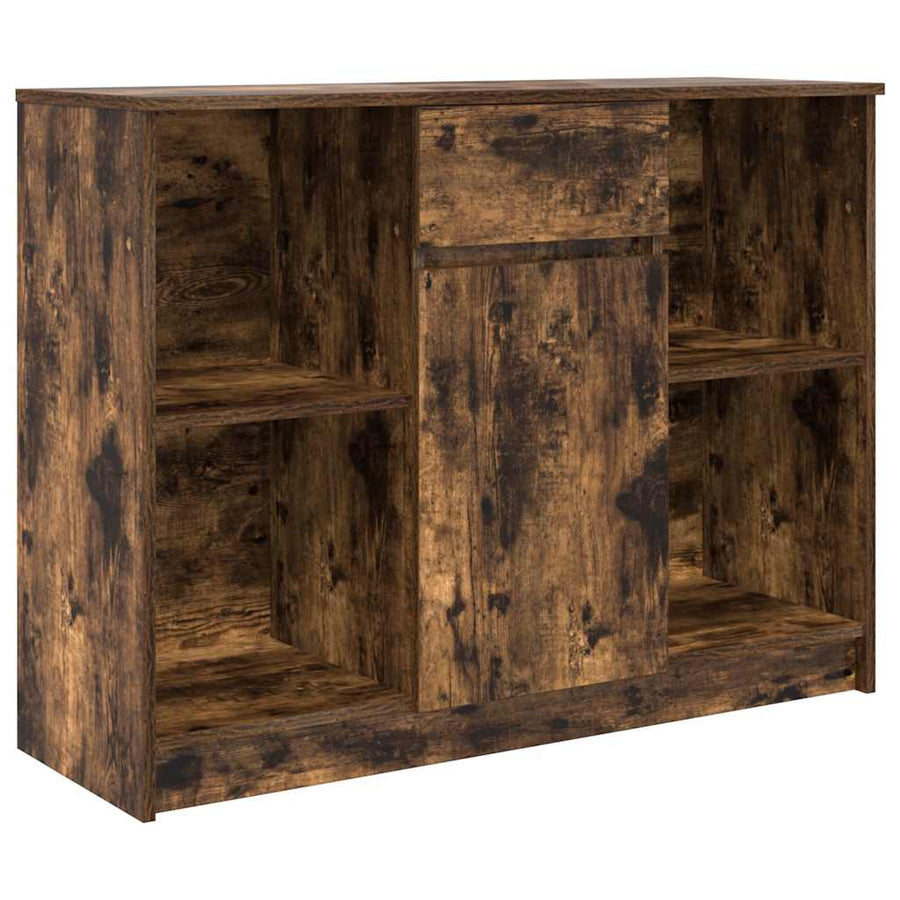Dressoir met lade 101x35x76 cm spaanplaat gerookt eikenkleurig