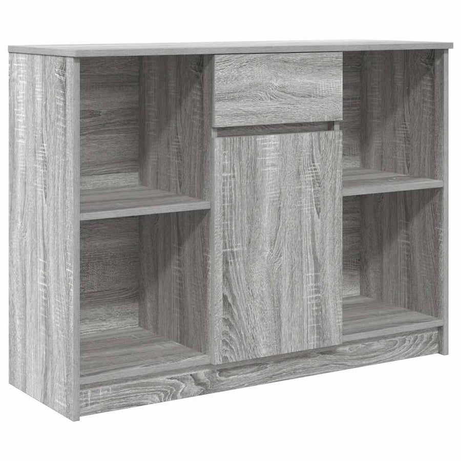 Dressoir met lade 101x35x76 cm spaanplaat grijs Sonoma