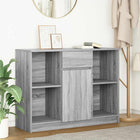 Sideboard with drawer 101x35x76 cm chipboard grey Sonoma