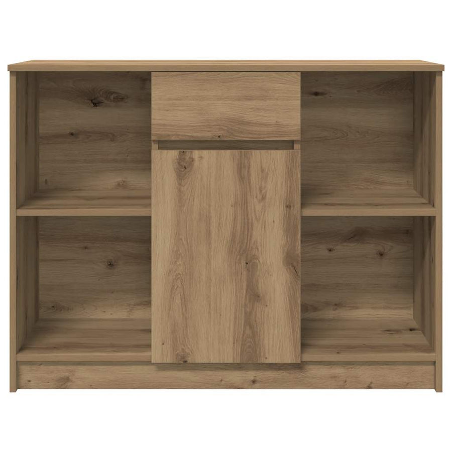 Dressoir lade 101x35x76 cm spaanplaat artisanaal eikenkleurig