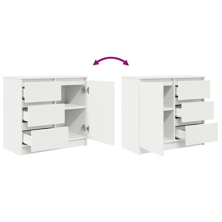 Dressoir met lade 71x35x65 cm spaanplaat wit