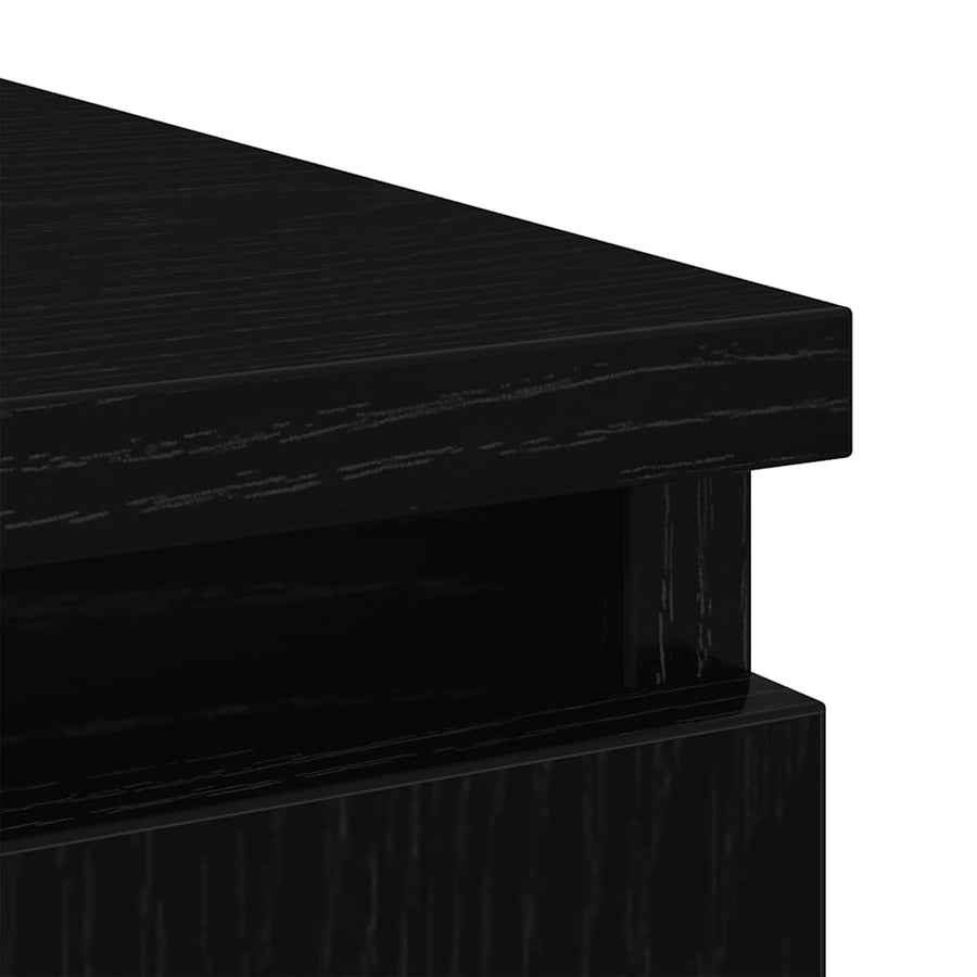 Dressoir met lade 71x35x65 cm spaanplaat zwart eikenkleurig