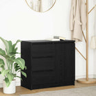 Dressoir 71x35x65 cm spaanplaat zwart eiken