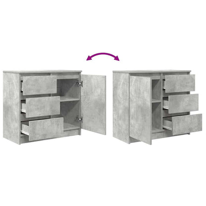 Dressoir met lade 71x35x65 cm spaanplaat betongrijs