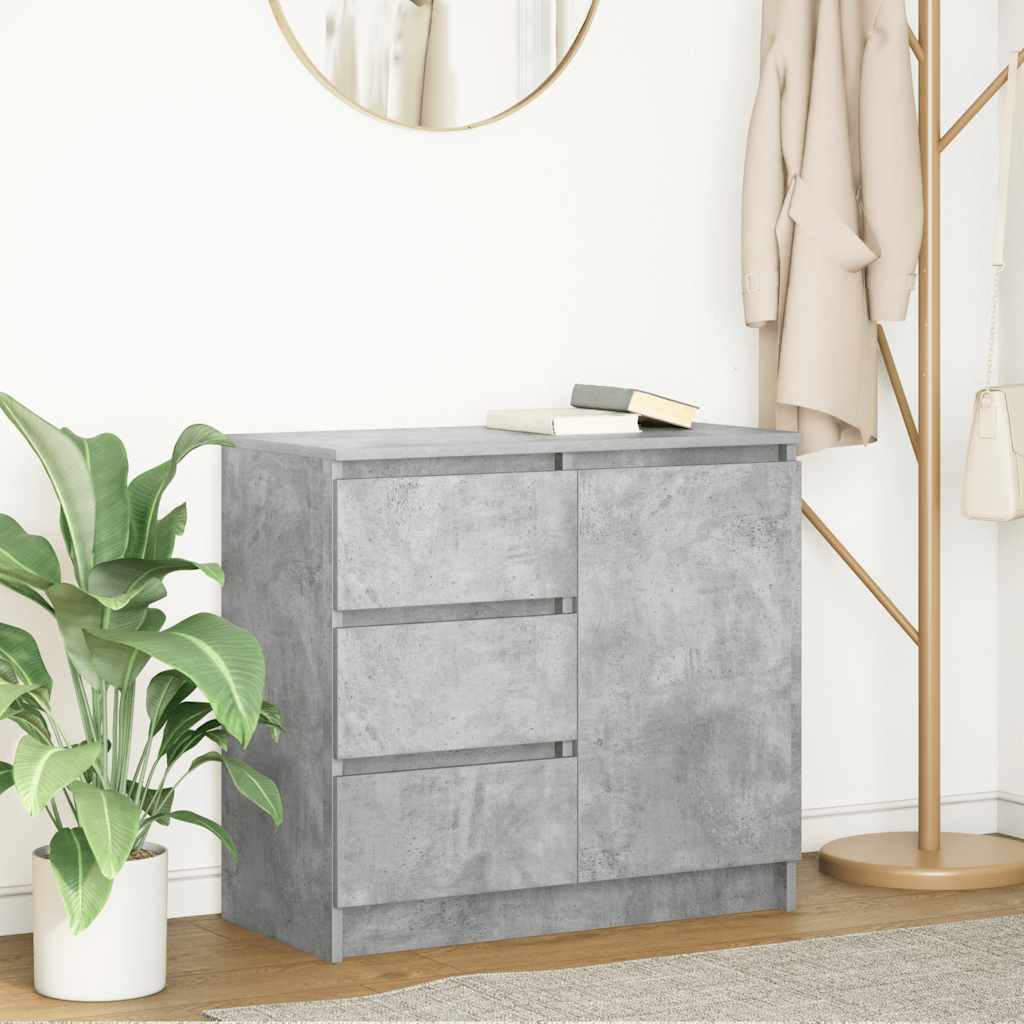 Dressoir met lade 71x35x65 cm spaanplaat betongrijs